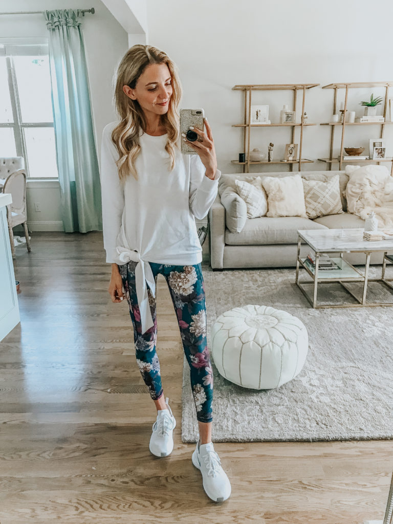 nordstrom athleisure outfit caslon top