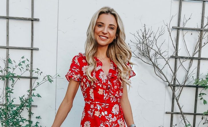 nordstrom red floral dress