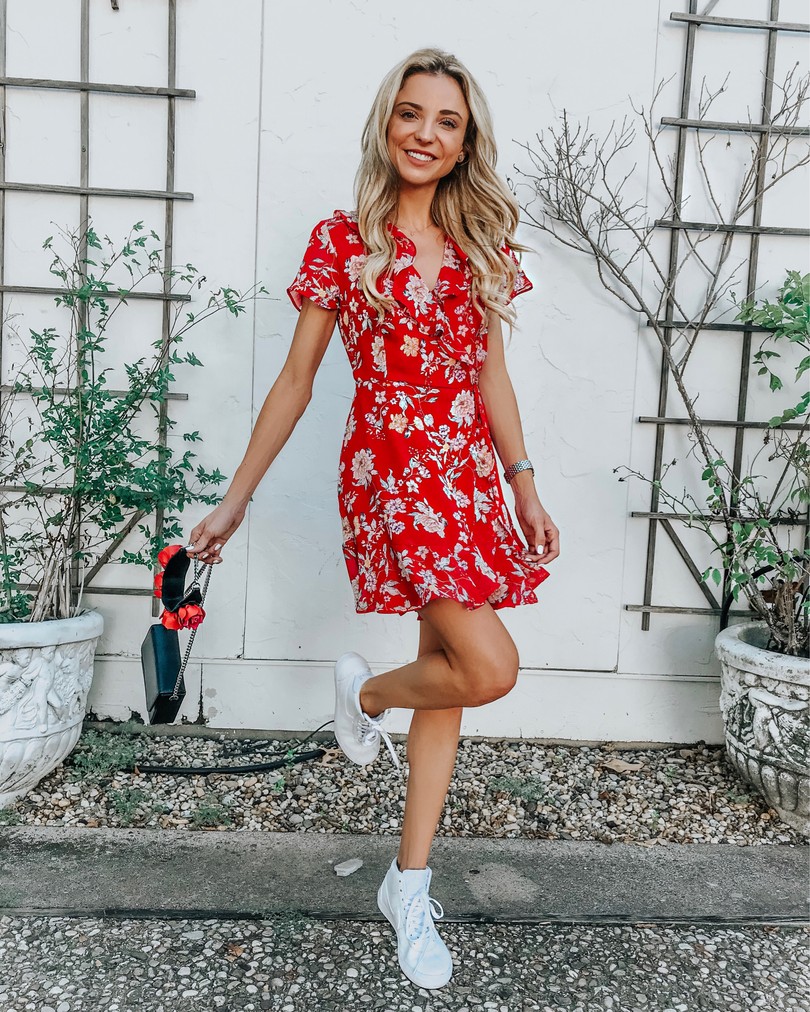 negative comments on the internet red floral dress