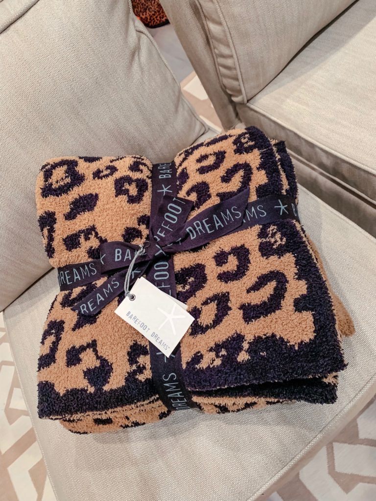 barefoot dreams blanket leopard print
