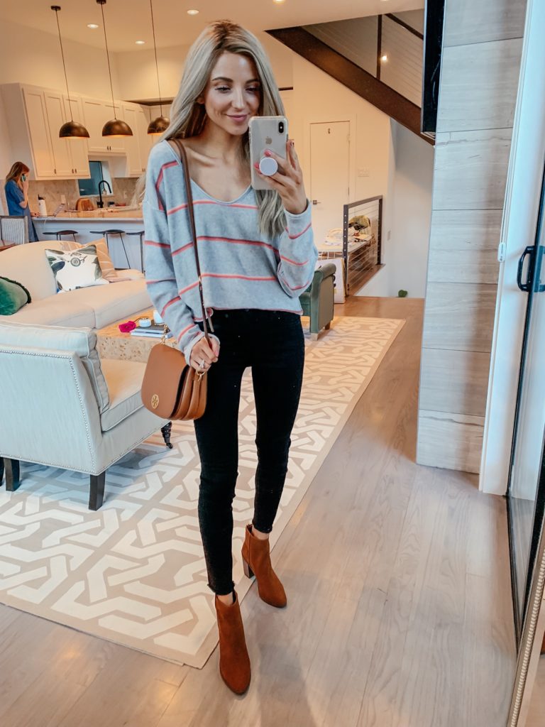 free people crop stripe sweater