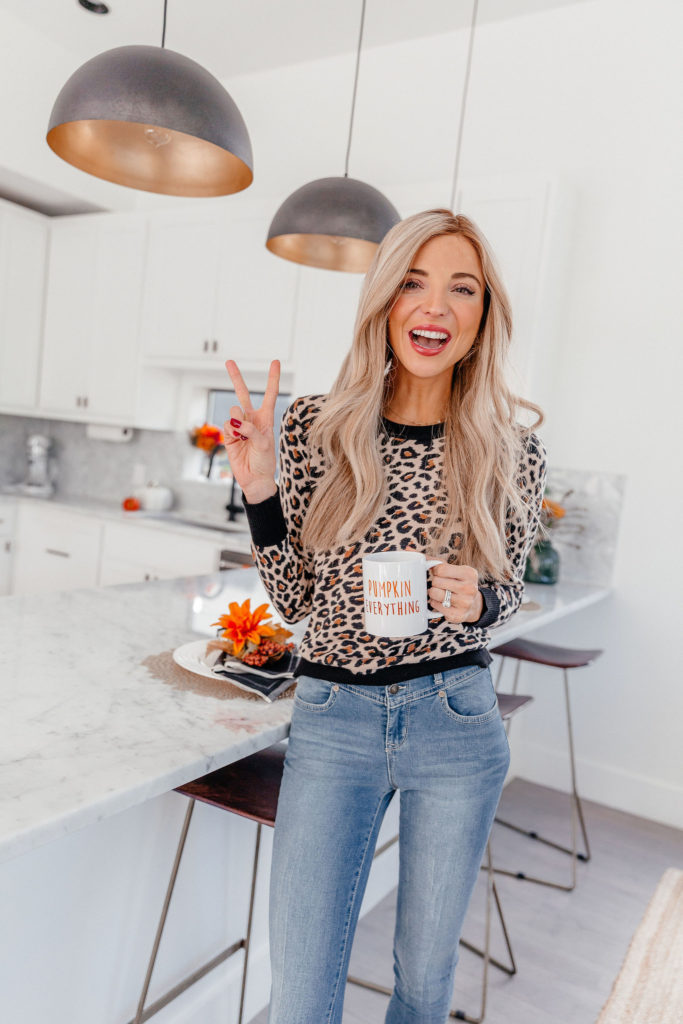 dani austin walmart fall fashion leopard sweater-8