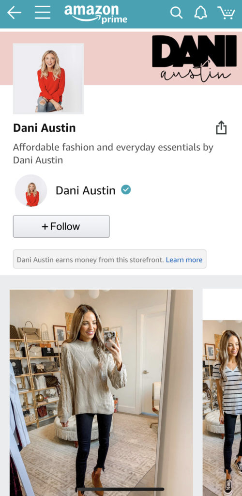 dani austin how to shop amazon storefront