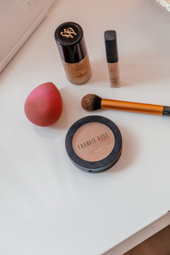 frankie rose powder foundation dani austin makeup routine