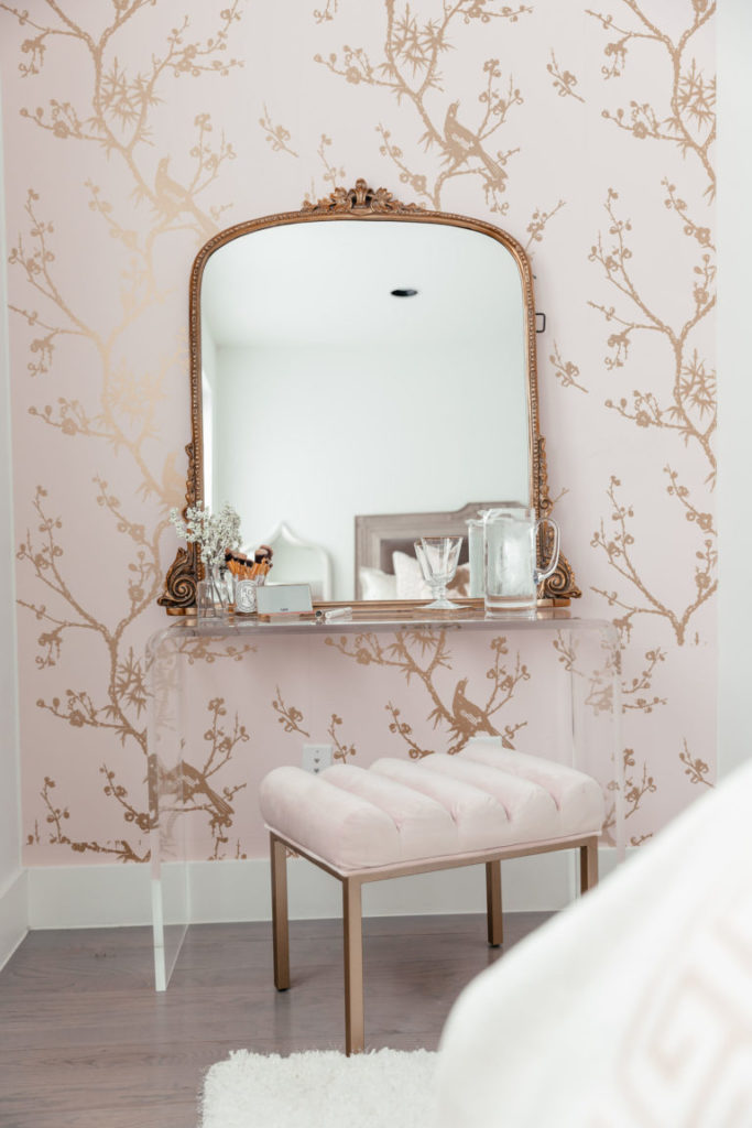dani Austin bedroom refresh mirror acrylic desk accessories