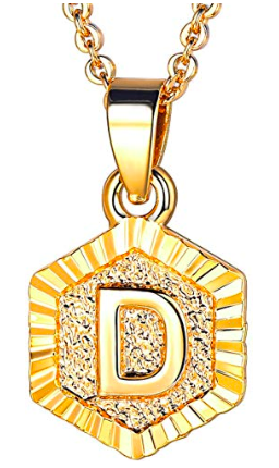 dani austin 18K Gold/Platinum Plated Fashion Letter Initial Necklace for Women Girls, 16"-20"+2" Adjustable Chain, Great for Layering bling