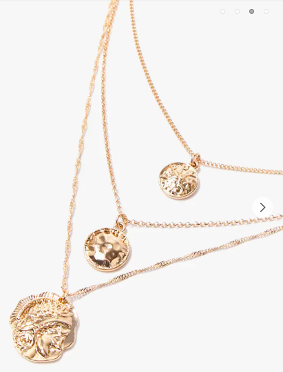 forever21 layered coin necklace
