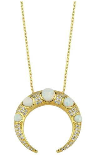 Opal Horn Necklace dani austin