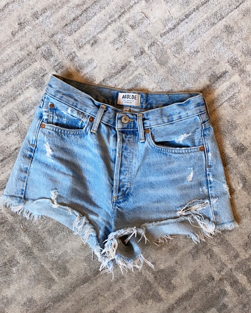 agolde jean shorts sale