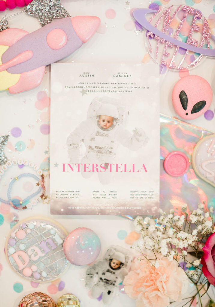 interstella first birthday invitation